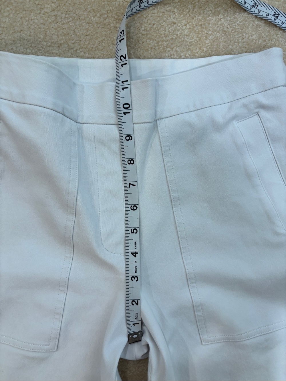 SPANX White Cropped Wide Leg Ponte Pants Size Medium - Picture 8 of 12